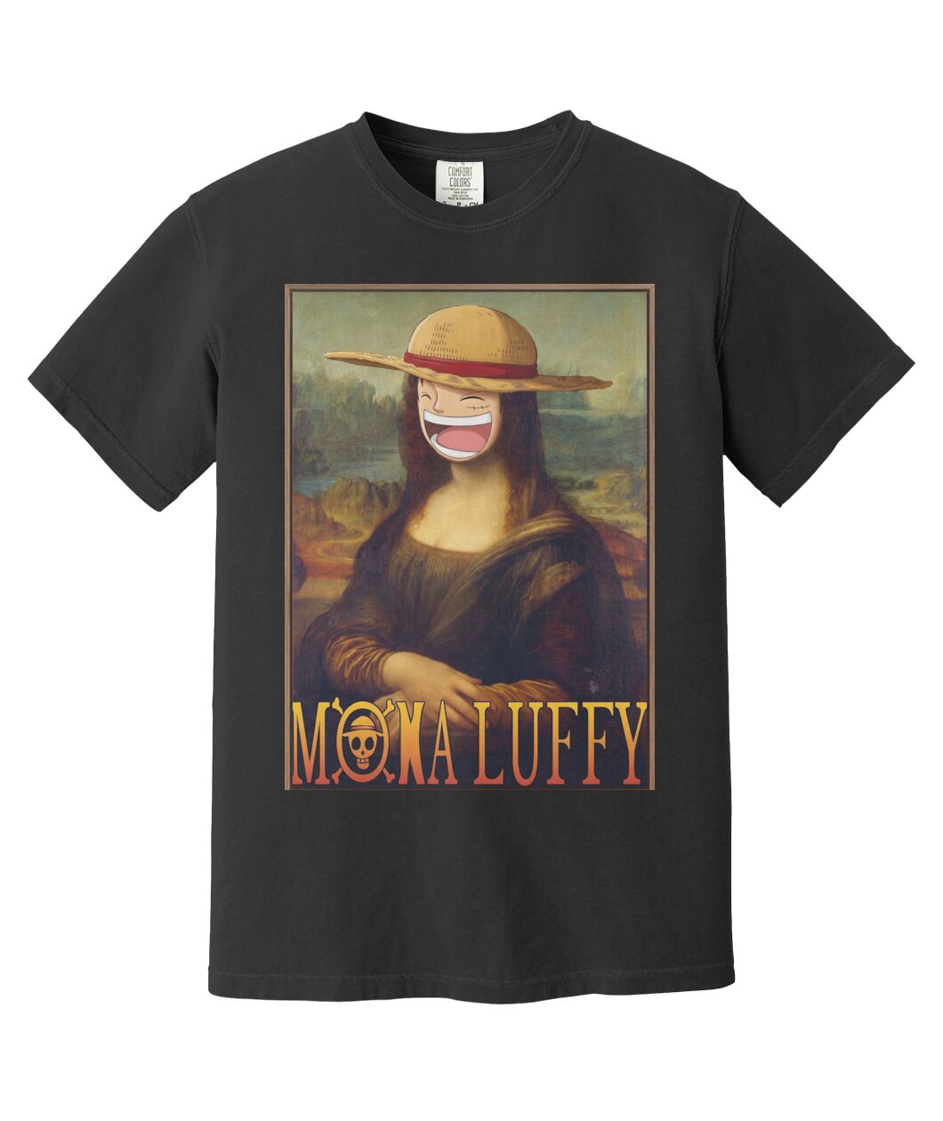 Mona Luffy Anime Mona Lisa Parody Shirt - Anime Fan Gift 