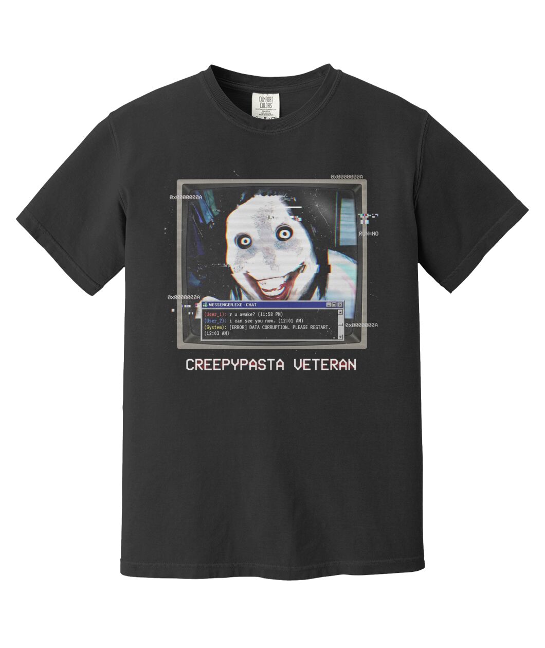 Creepypasta Veteran Horror Shirt - Retro Internet Lore Graphic
