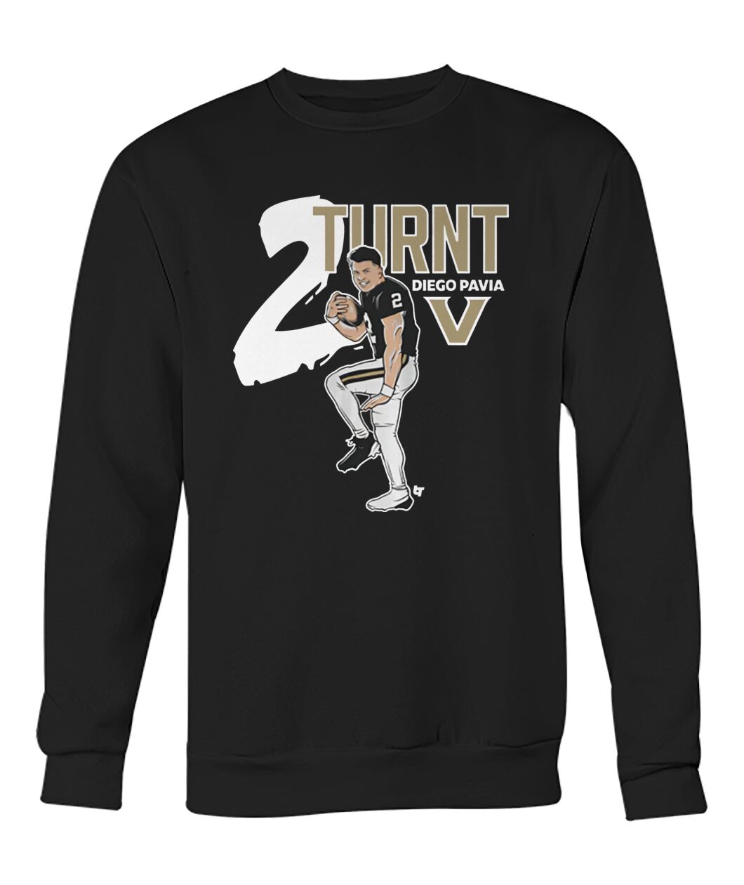 Diego Pavia Turnt Vanderbilt Football Sweatshirt Viralstyle