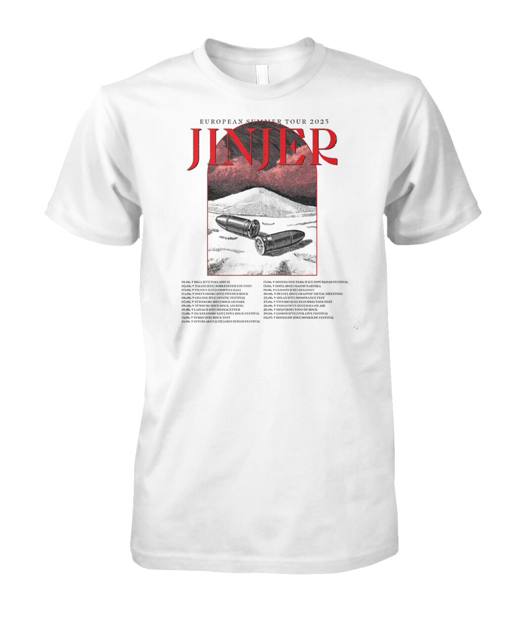 JINJER 2025ツアーTシャツ Mサイズ Jinjer Band Summer Tour 2025 Shirt - Viralstyle