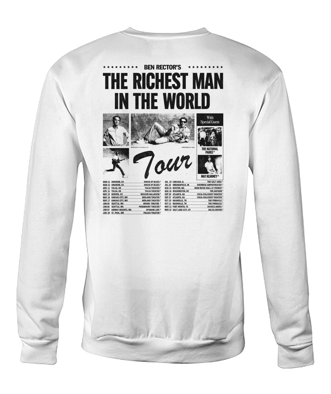 Ben Rector Shirt Ben Rector The Richest Man In The World Tour 2025 Shirt - Viralstyle