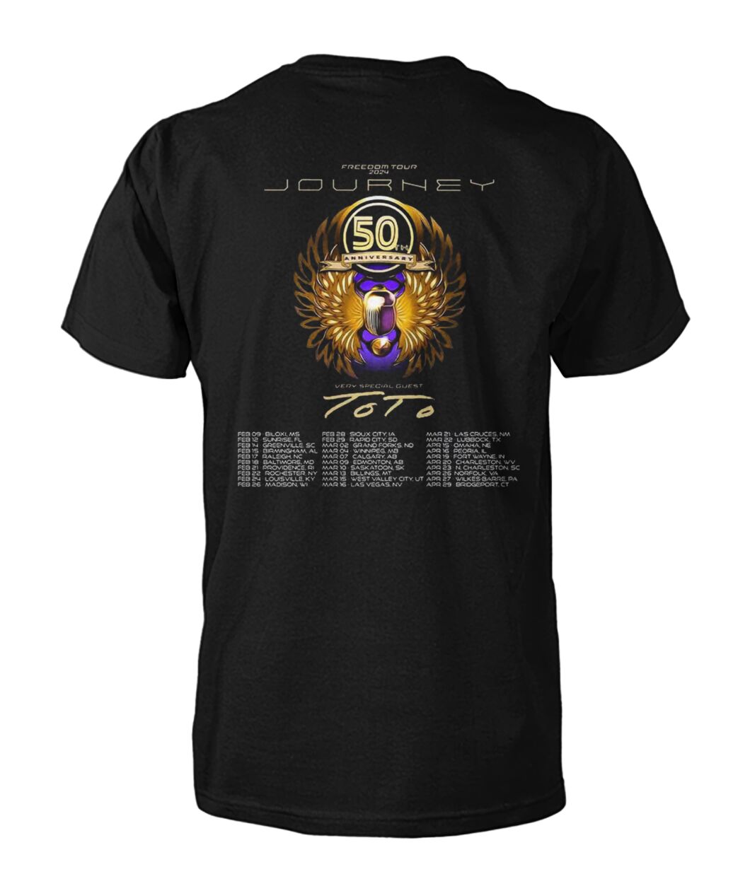 JOURNEY FREEDOM TOUR 2024 Tシャツ Journey Freedom Tour 2024 T Shirt - Viralstyle