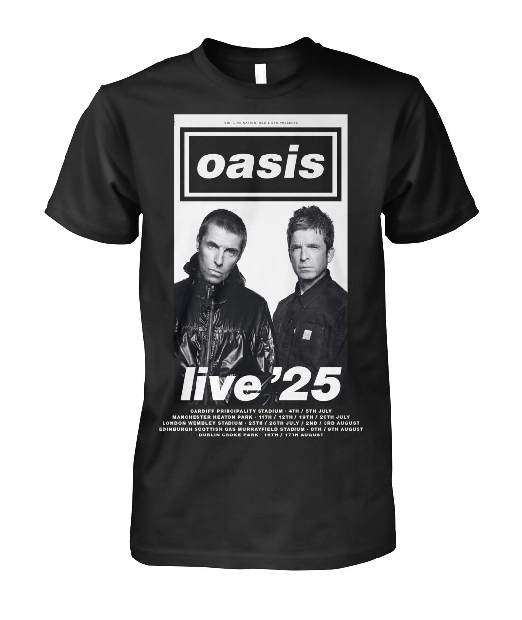 oasis live'25 ツアーTシャツ Oasis Live '25 Reunion World Tour 2025 Shirt - Viralstyle