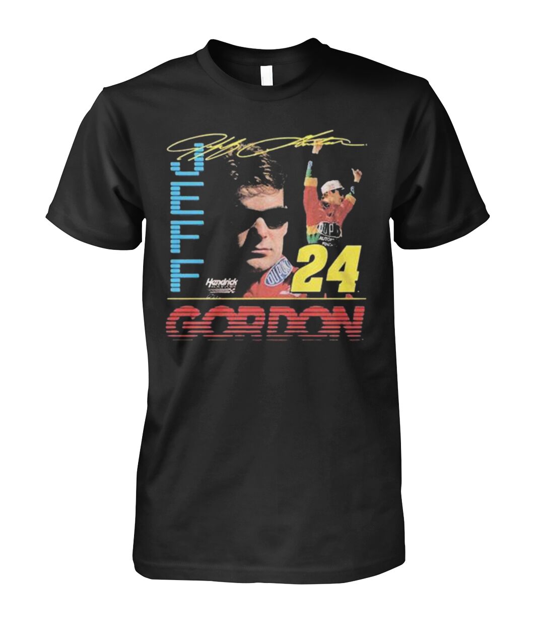 T-shirt Jeff Gordon Noir Graphique Taille L - Occasion Très Bon état, Pour Fans De NASCAR