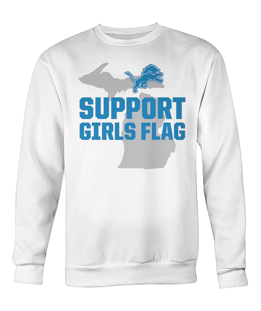 Lions Support Girls Flag Shirts