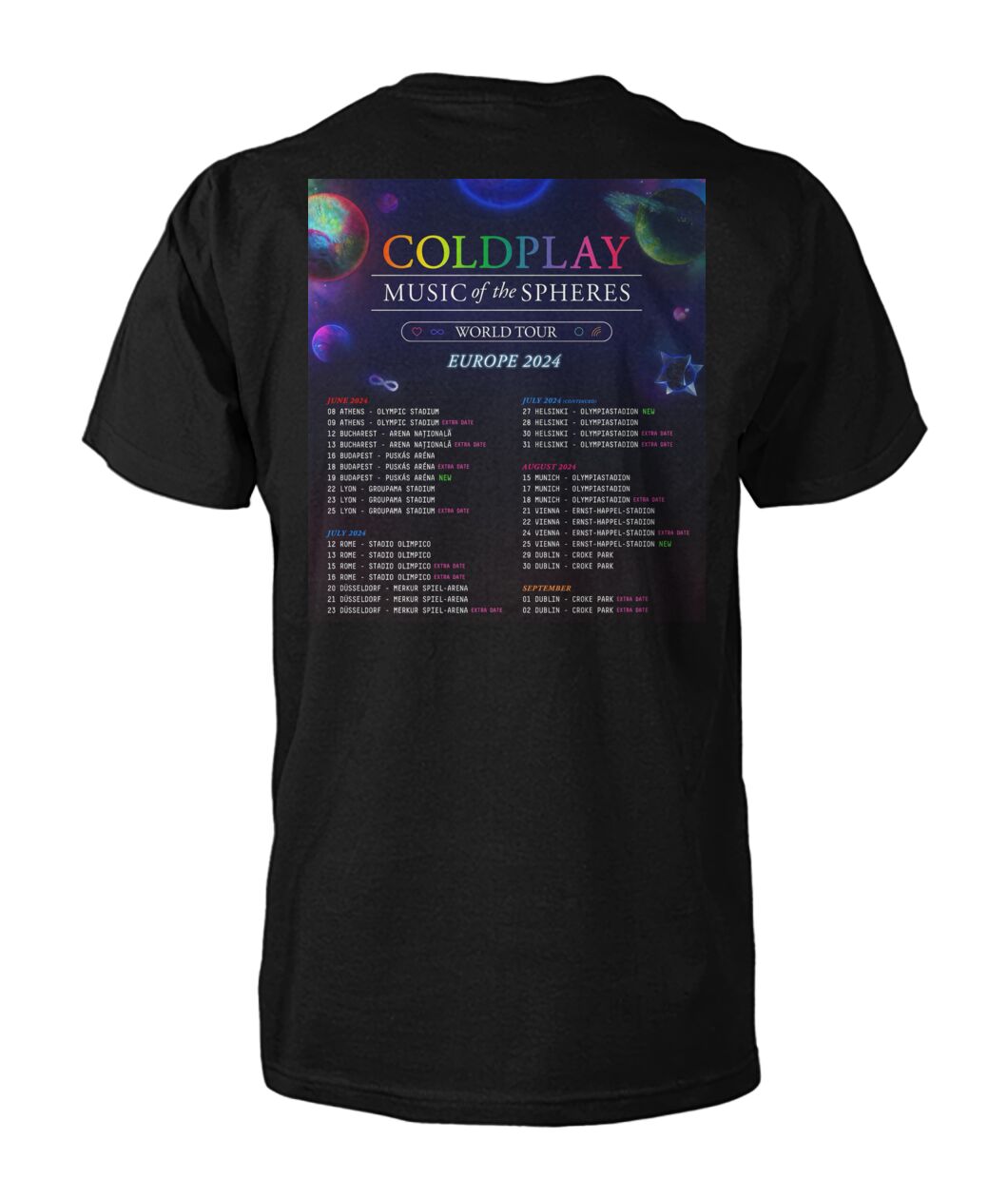 Coldplay Music of the Spheres World Tour 2024 Shirt Viralstyle