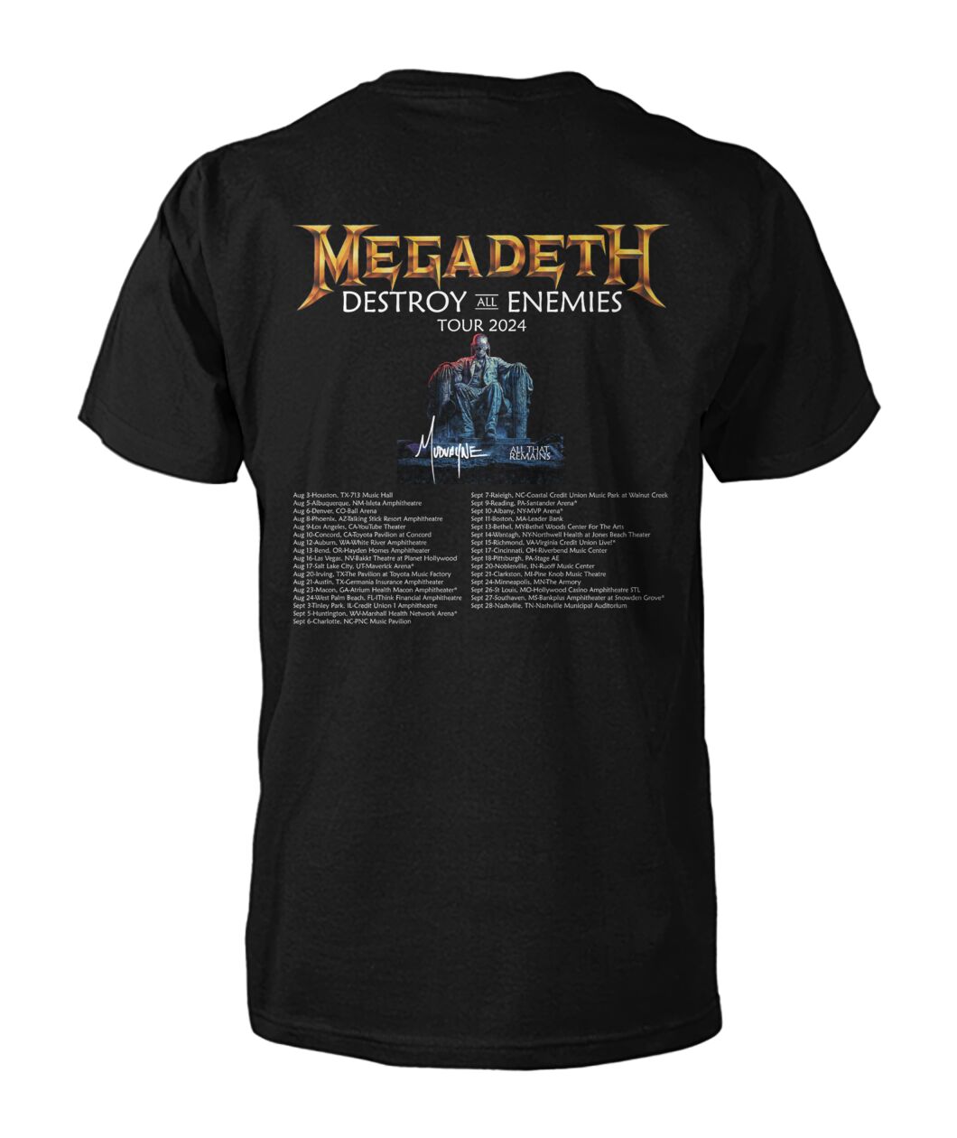 Megadeth Destroy All Enemies Tour 2024 Merch - Viralstyle