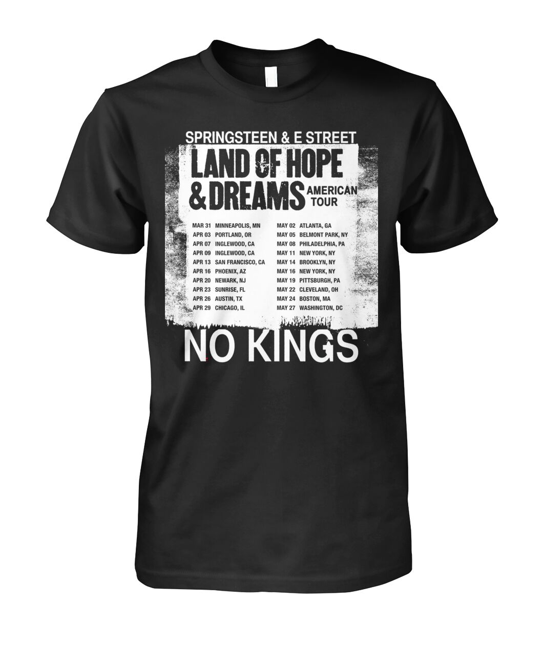 Official Bruce Springsteen Land of Hope & Dreams Tour 2026 No