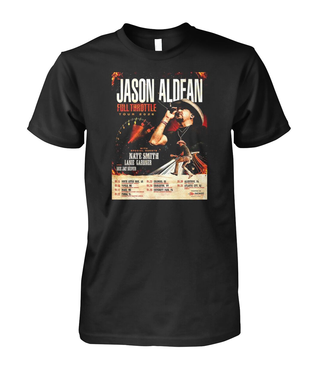 Jason Aldean Full Throttle Us Tour 2026 Shirt - Viralstyle